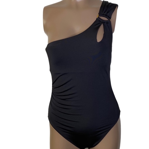 Trina Turk Getaway Keyhole One Shoulder Swimsuit - Picture 3 of 4